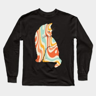 Cat Retro Style Classic 70s 80s 90s Long Sleeve T-Shirt